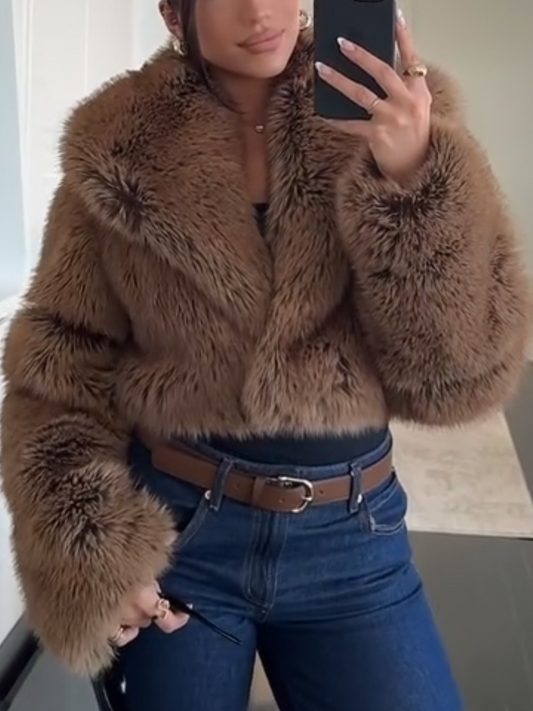 Brown Short Fur Coat