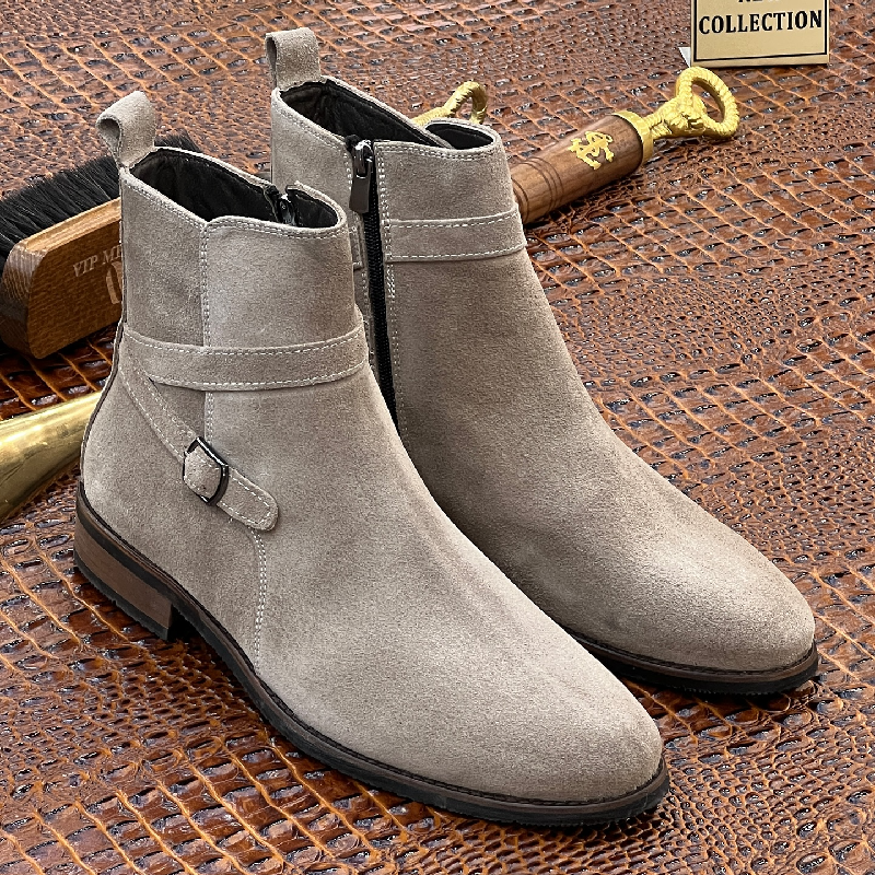 Handmade Fashionable Suede Ankle Boots