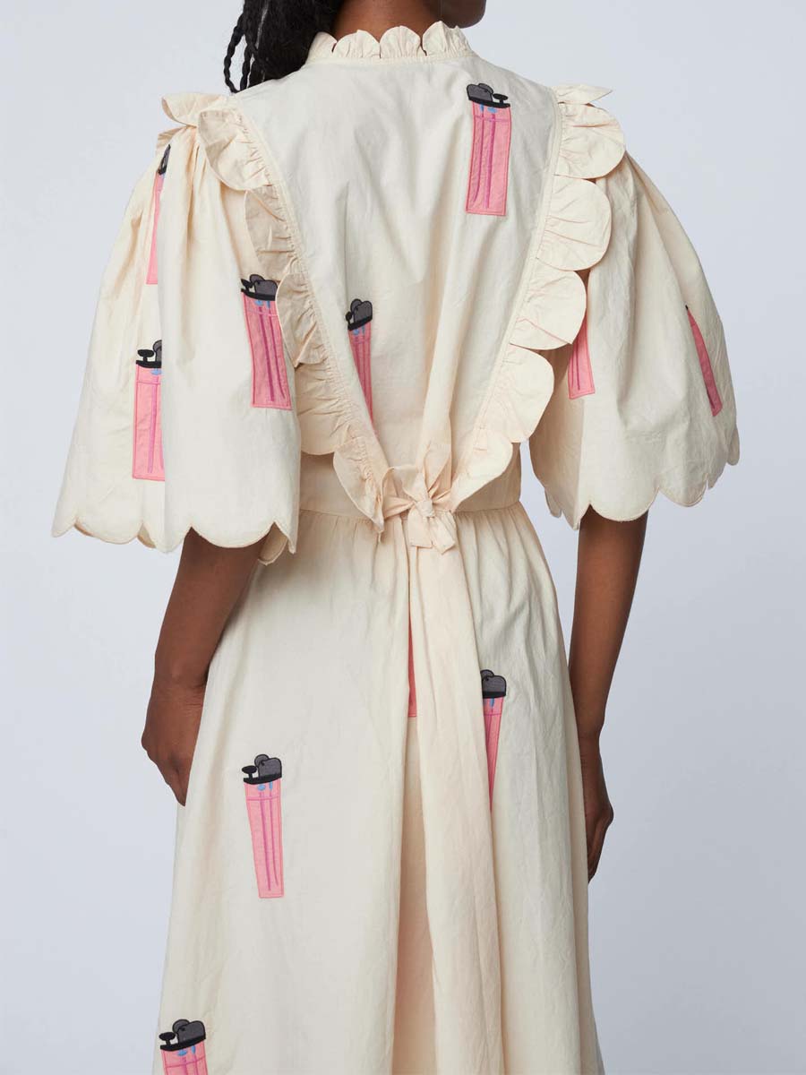 Ruffled Loose Printed Maxi Dress