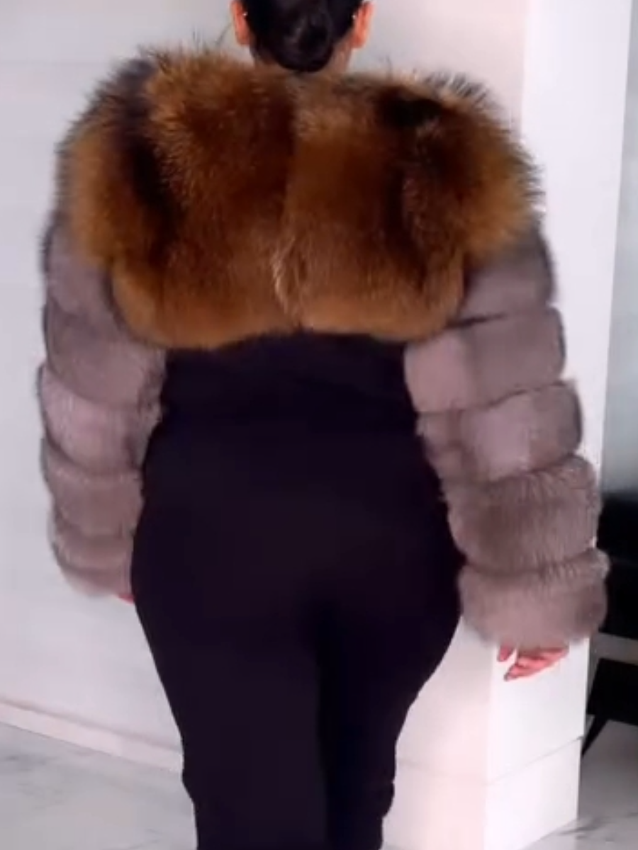 Warm Short Fur Coat For Fall & Winter