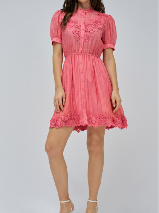 Classy Lace Short Dress