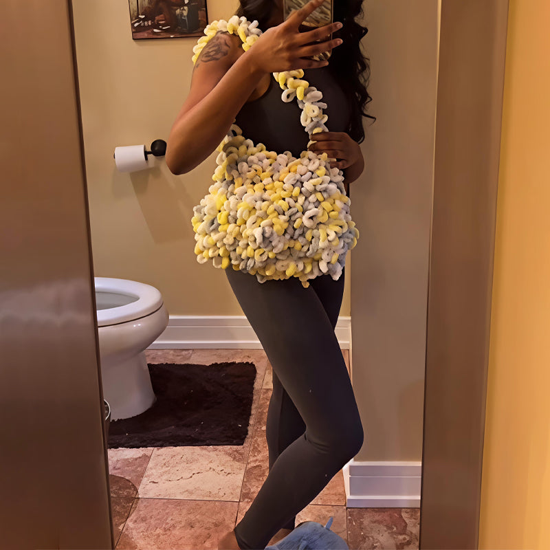 Multicolor Wool Soft Crossbody Bag Shoulder Bag