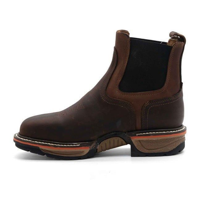 Soft toe Pull On Leather Work Boots