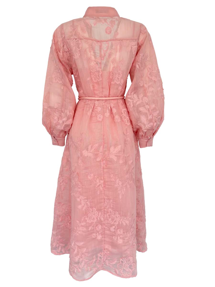 Elegant Embroideried Long Sleeve Dress