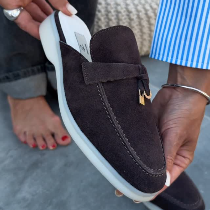 Women's Fashion Casual Suede Half Slippers