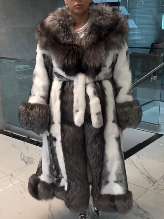 Fashionable Long Fur Coat