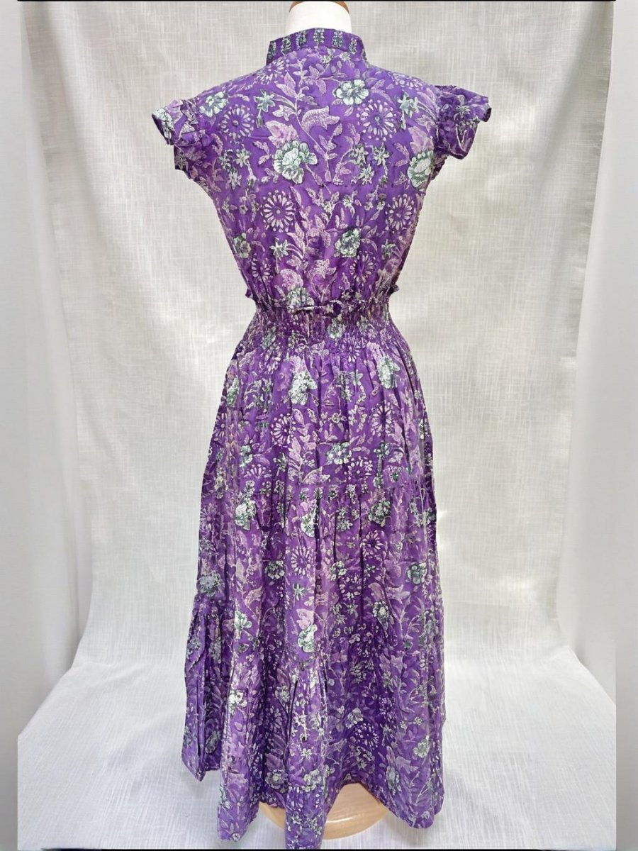 Flying Sleeve Printed Dress