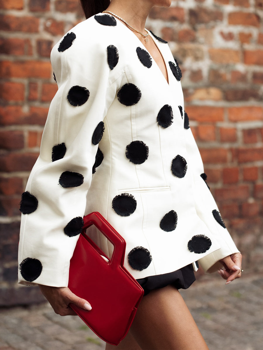 Fashion Appliques Long Sleeve Blazer