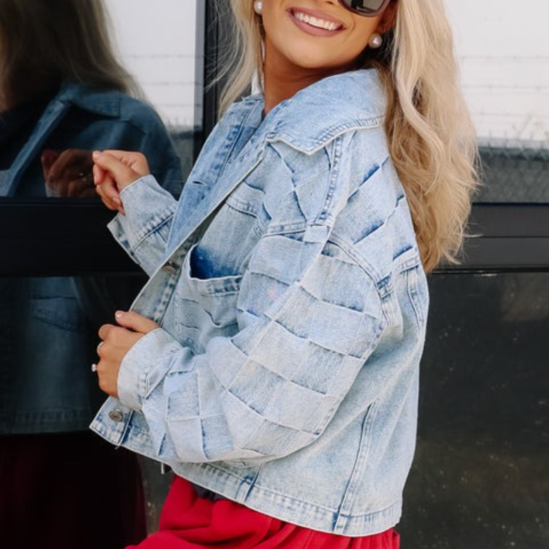 Denim Washed Long Sleeve Jacket