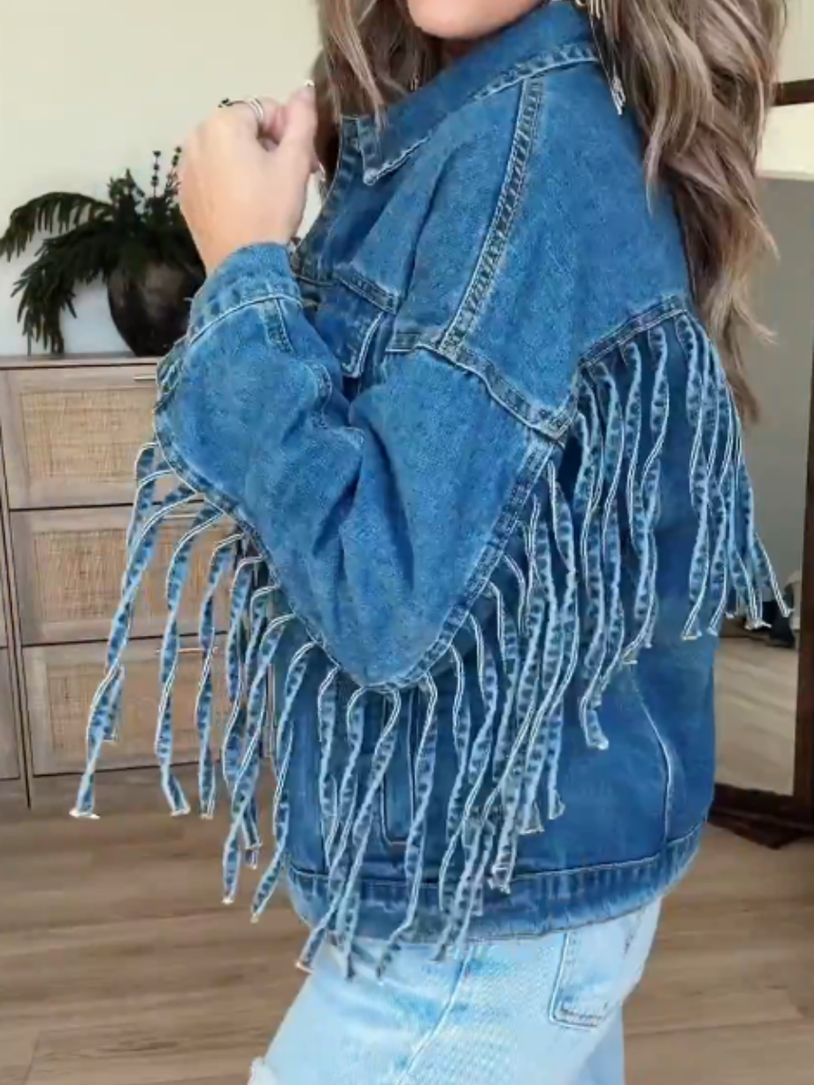 Chill Fringed Denim Jacket