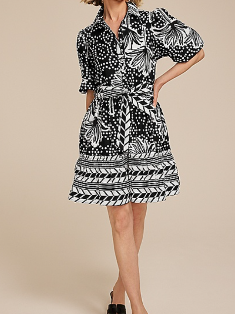 Chic Printed Short Dress