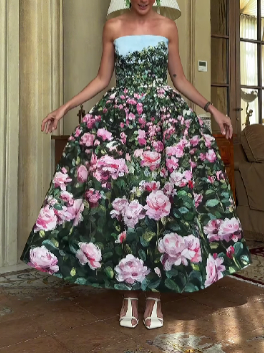 Floral Print Fashion Dress