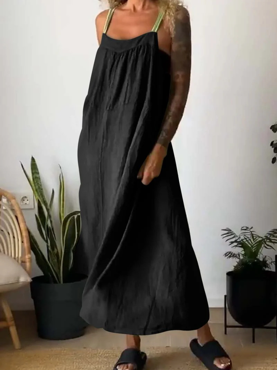 Strap Breathable Linen Dress