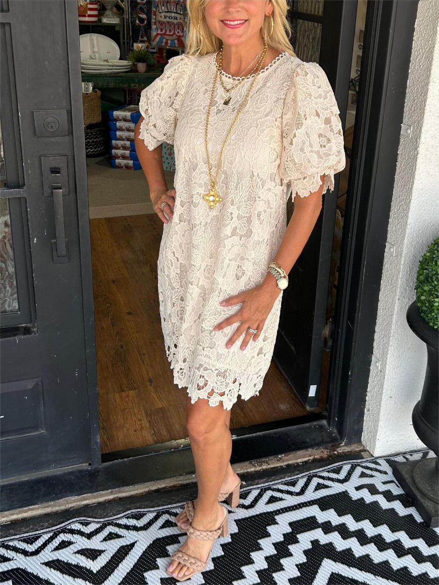 Elegant Comfy  Lace Short Dress