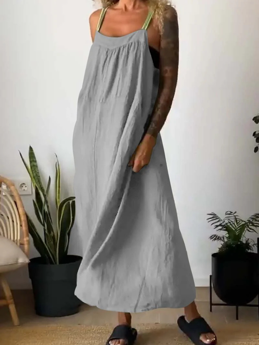 Strap Breathable Linen Dress
