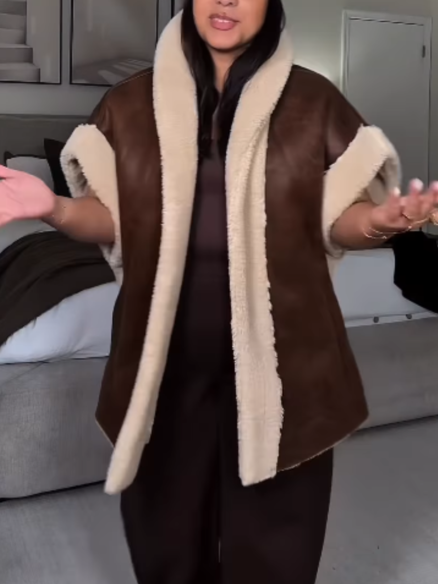 Suede And Faux Fur Vest