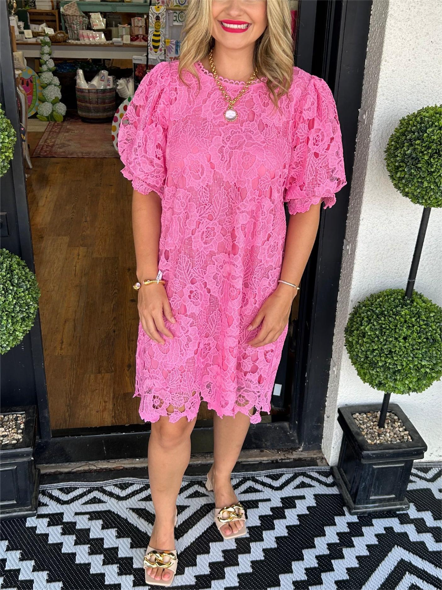Elegant Comfy  Lace Short Dress