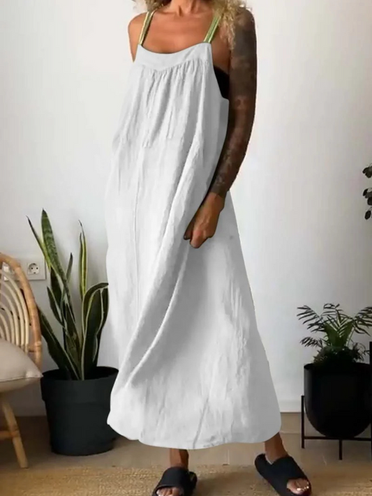 Strap Breathable Linen Dress
