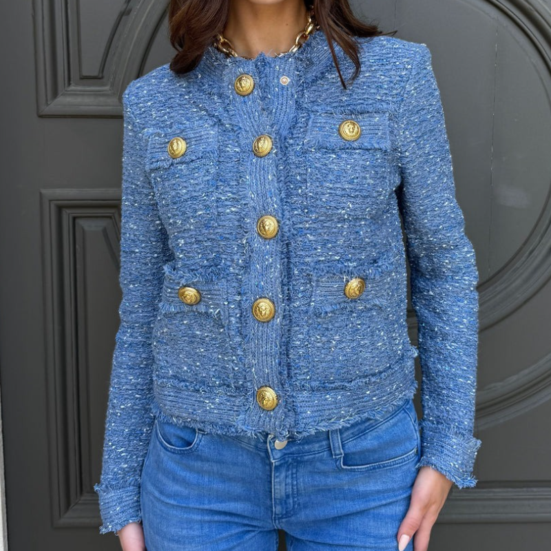 Tweed Jacket With Gold Buttons