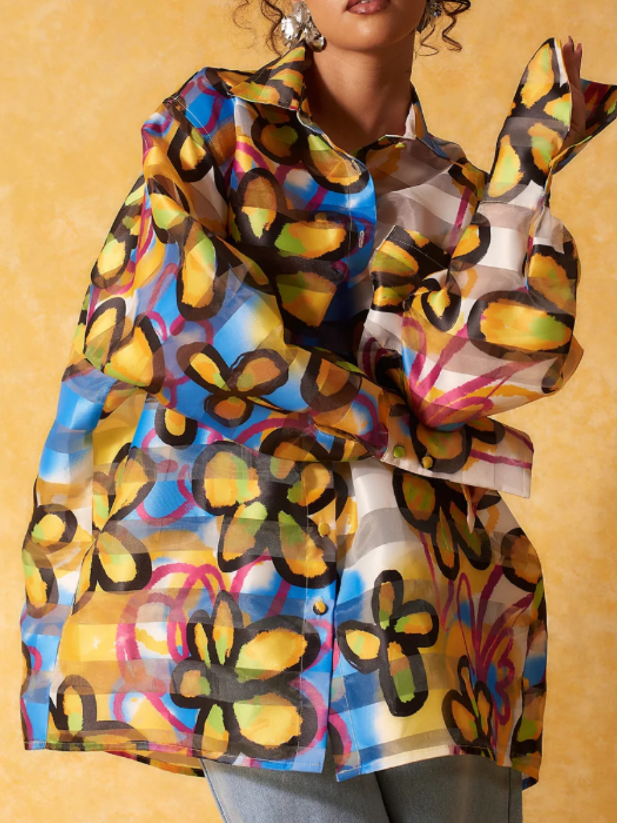 Organza Print Shirt