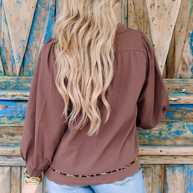 Chocolate Long Sleeve Blouse
