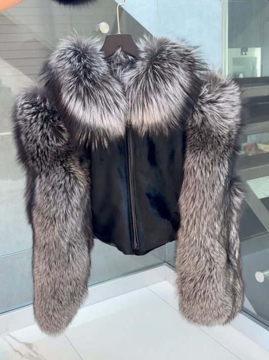 Fall Patchwork Fur Coat