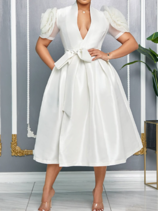 Demure A-line Gown