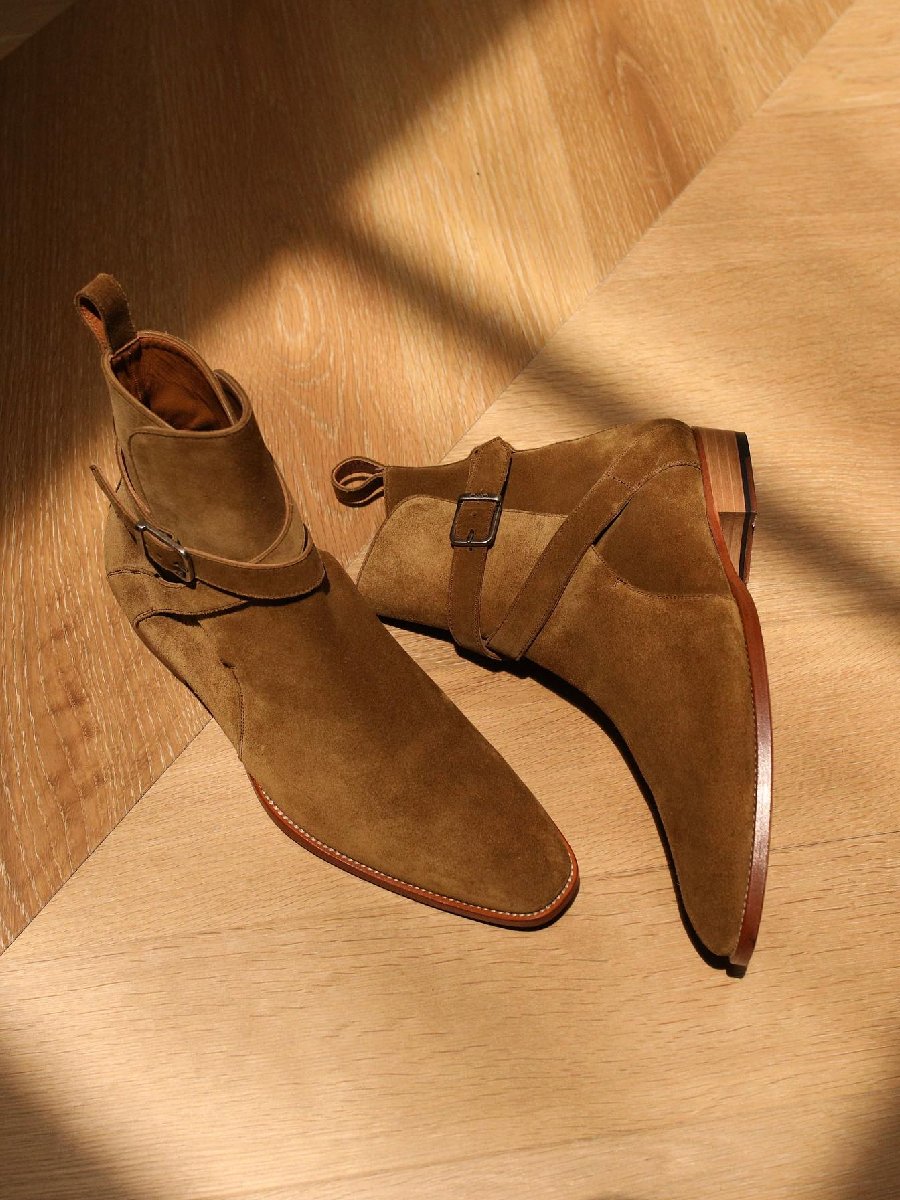 Handmade Suede Men's Ankle Boots