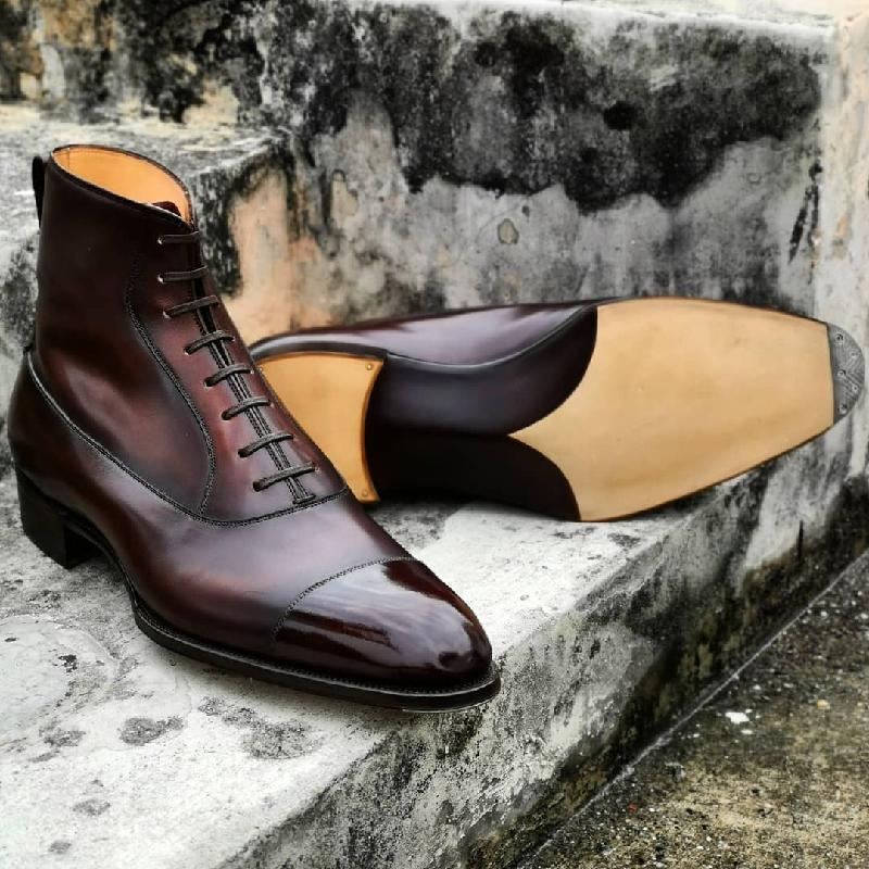 Luxury Leather Oxford Boots