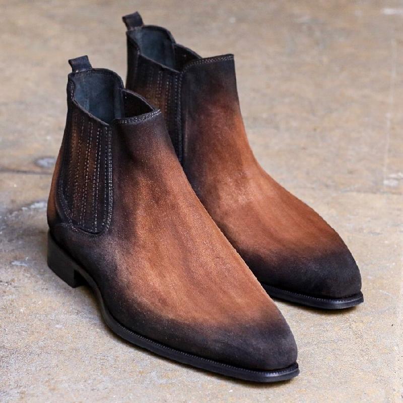 Handmade Classic Suede Men's Chelsea Boots