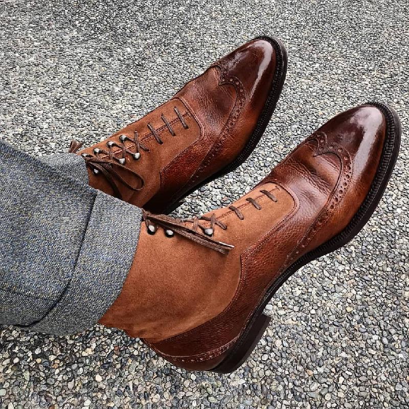 Handmade Men's Luxury Oxford Boots