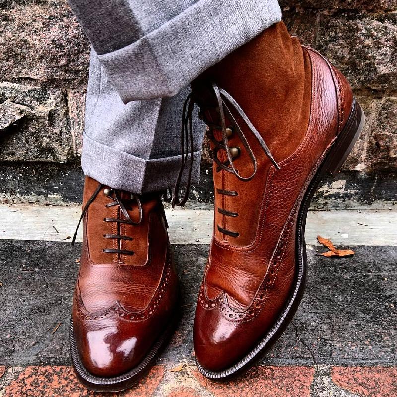 Handmade Men's Luxury Oxford Boots