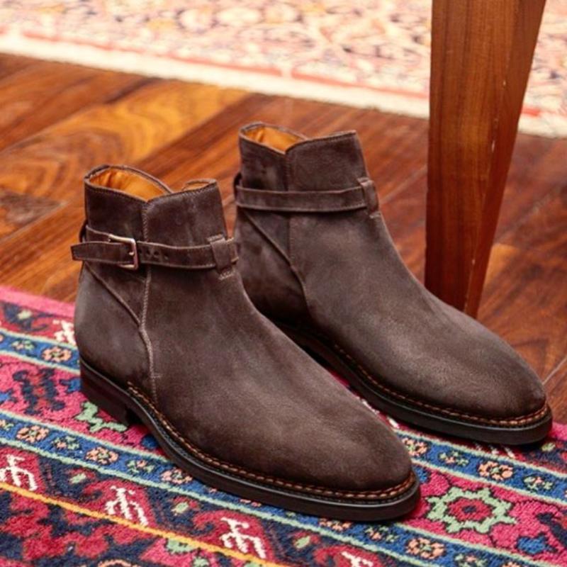 Handmade Men's Fashion Suede Ankle Boots