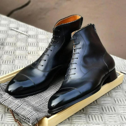 Luxury Leather Oxford Boots