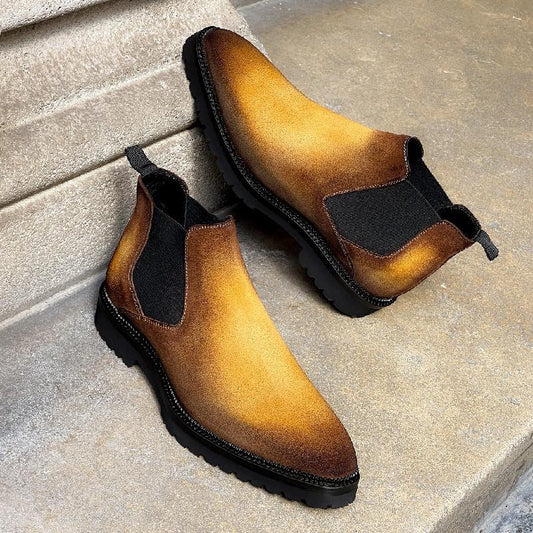 Handmade Classic Suede Men's Chelsea Boots