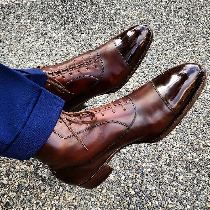 Luxury Leather Oxford Boots